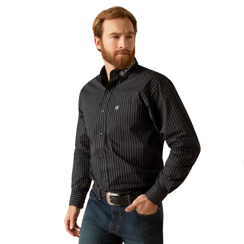 Ariat Men's Team Woodson Fitted Long Sleeve Shirt - Black