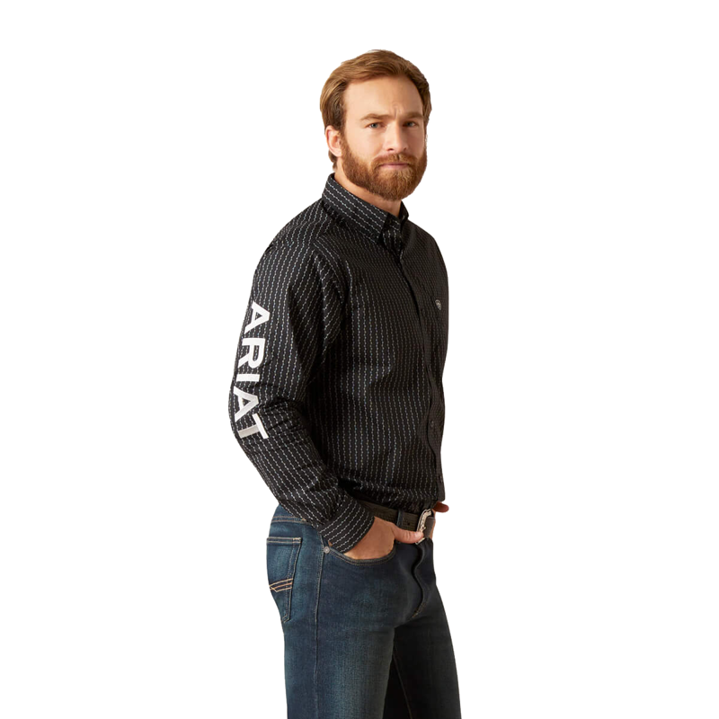 Ariat Men's Team Woodson Fitted Long Sleeve Shirt - Black-2