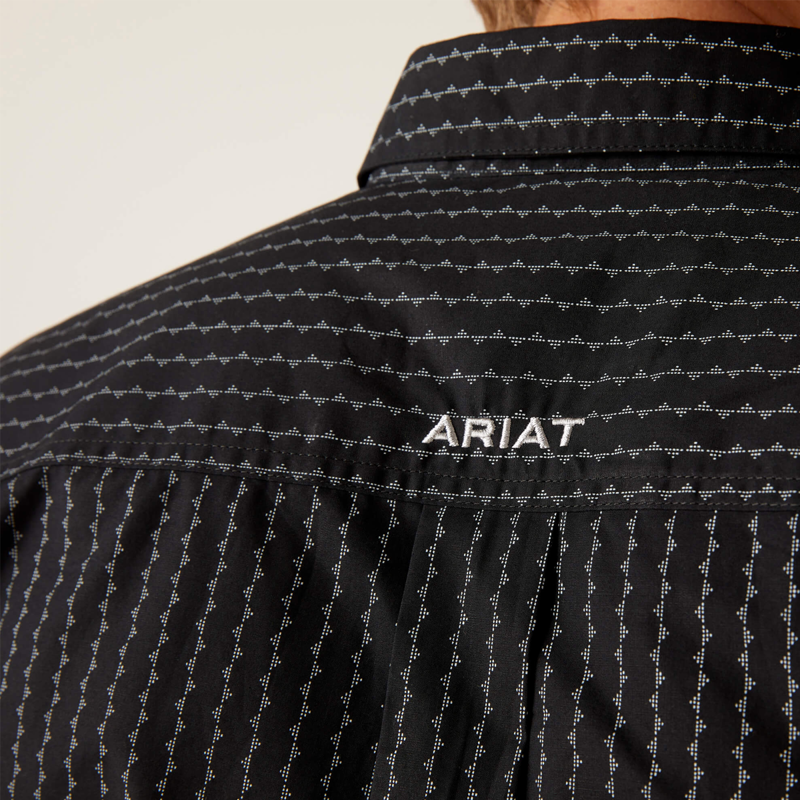 Ariat Men's Team Woodson Fitted Long Sleeve Shirt - Black-4