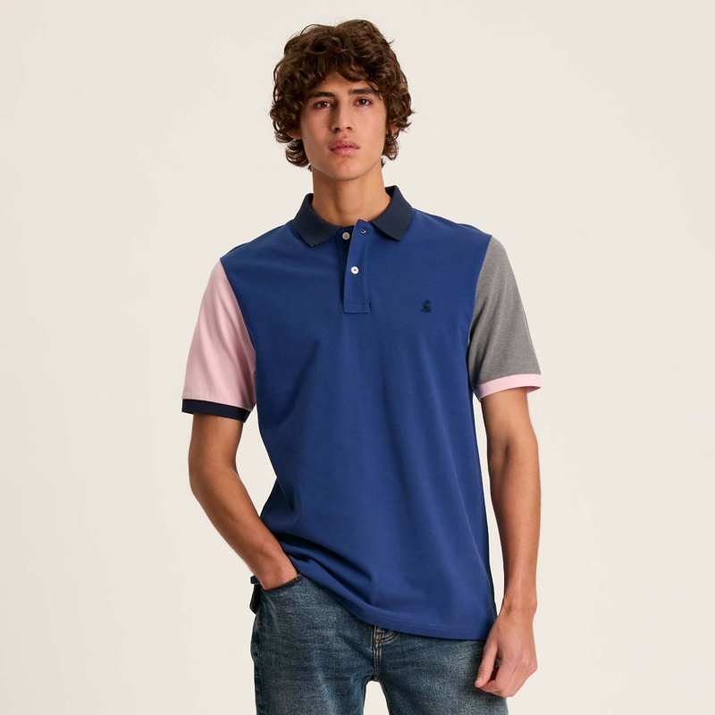 Joules Colour Block Woody Men's Polo - Blue-1