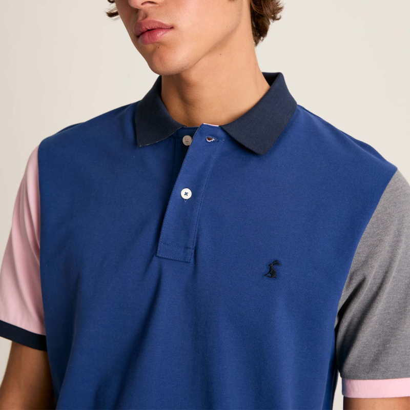 Joules Colour Block Woody Men's Polo - Blue-5