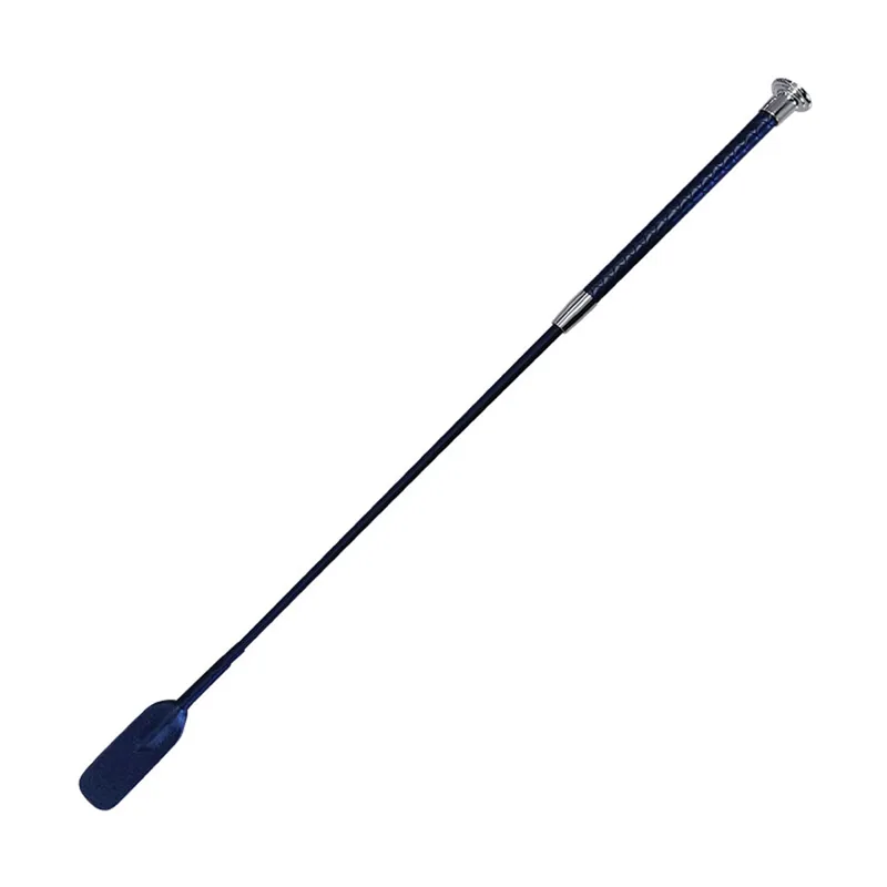 Woof Wear Reptile Riding Whip - Black/Silver - 60cm