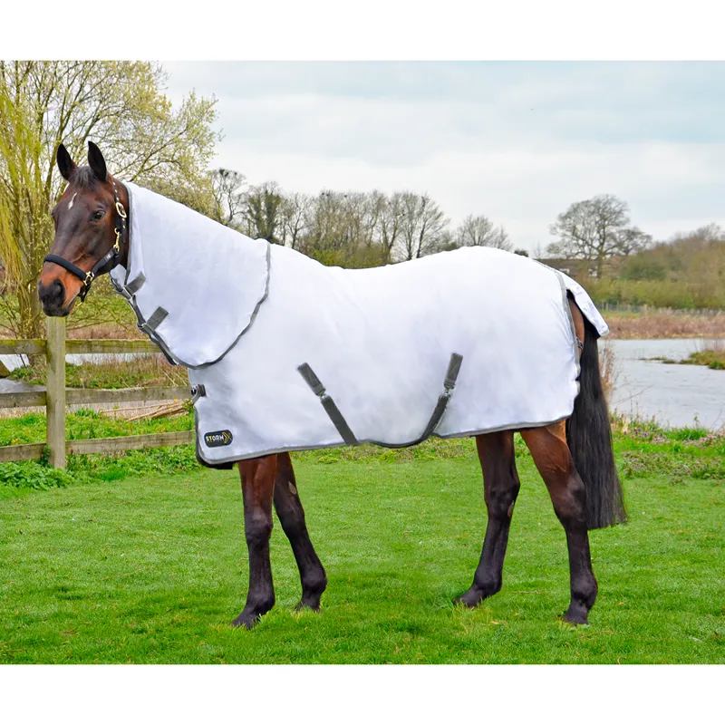 Hy StormX Original Warrior Combo Fly Rug - White/Grey