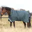 Horseware Rhino Wug Turnout Rug 100g - Hunter Check/Navy/Green