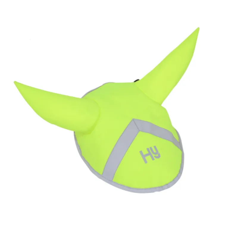 Reflector Ear Bonnet by Hy Equestrian - Yellow