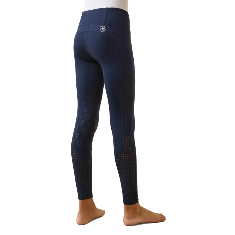 Ariat Youth EOS Knee Patch Riding Tights - Navy-1