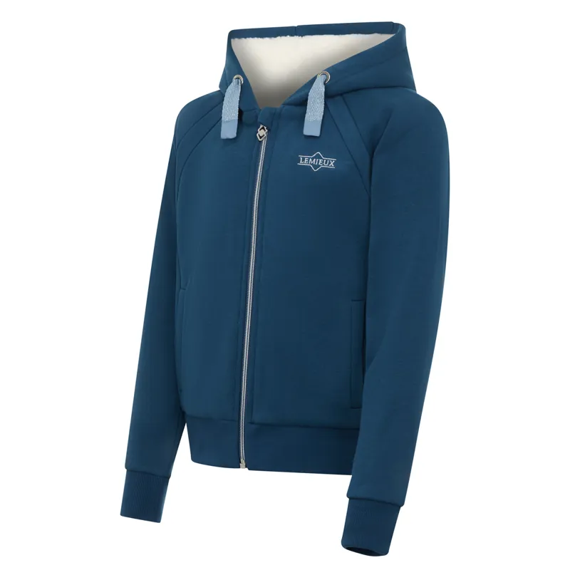 LeMieux Young Rider Fleece Lined Zip Through Hoodie - Marine-1