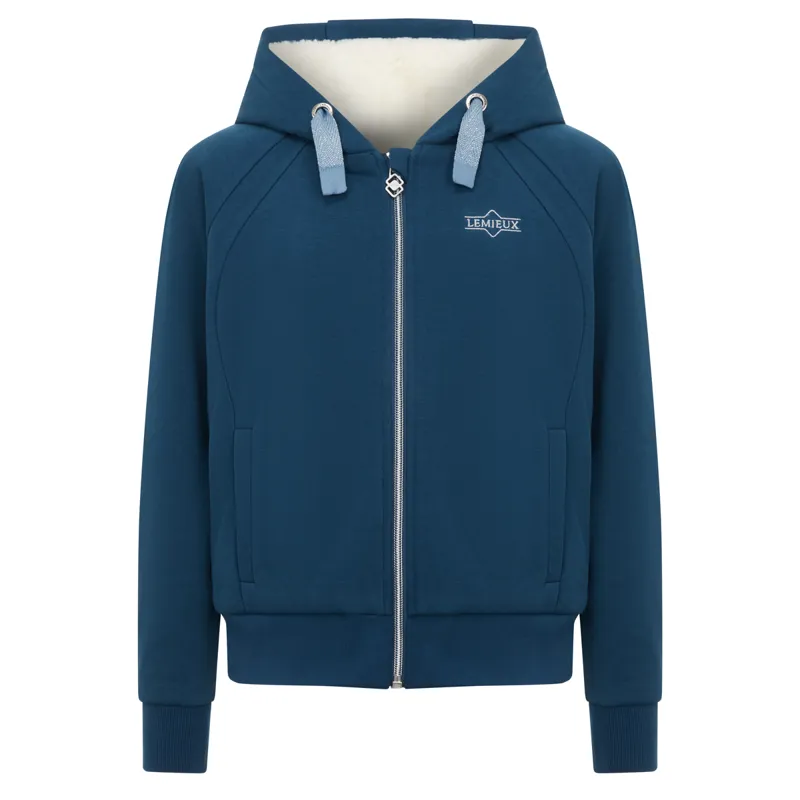 LeMieux Young Rider Fleece Lined Zip Through Hoodie - Marine