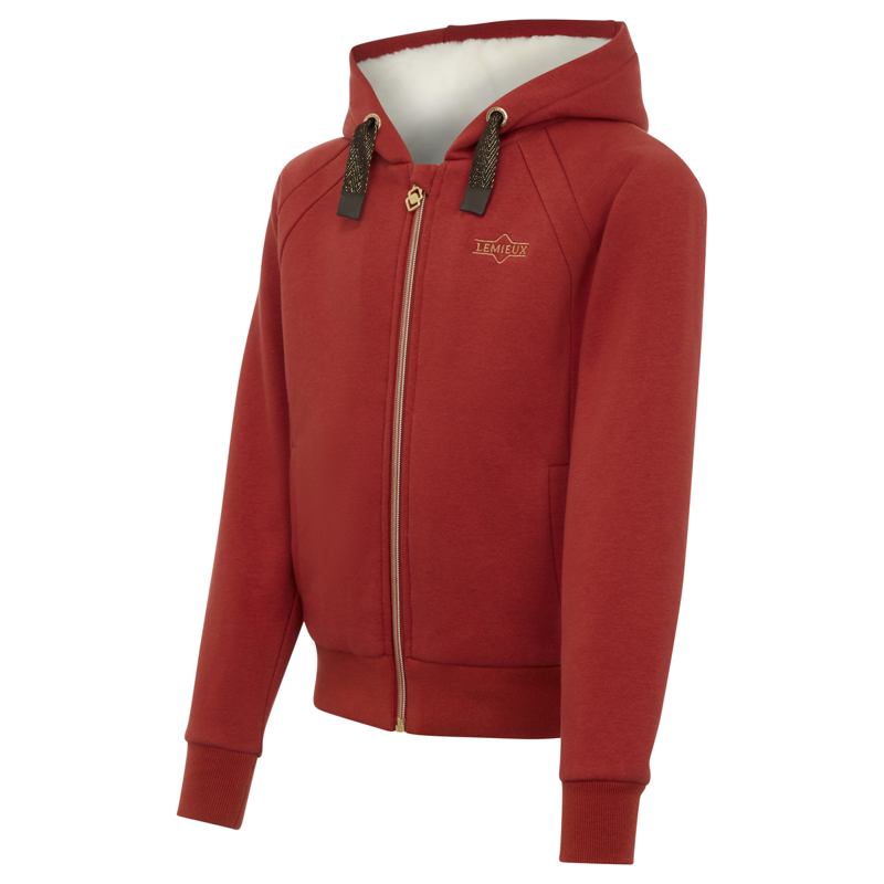 LeMieux Young Rider Fleece Lined Zip Through Hoodie - Sienna-1