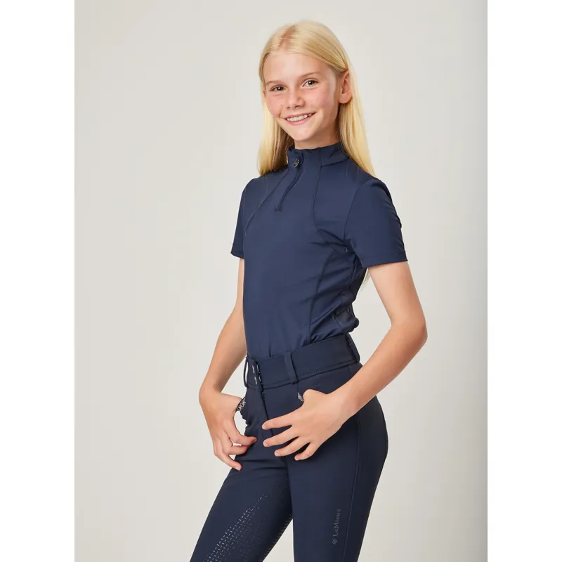 LeMieux Young Rider Short Sleeve Base Layer - Indigo-3