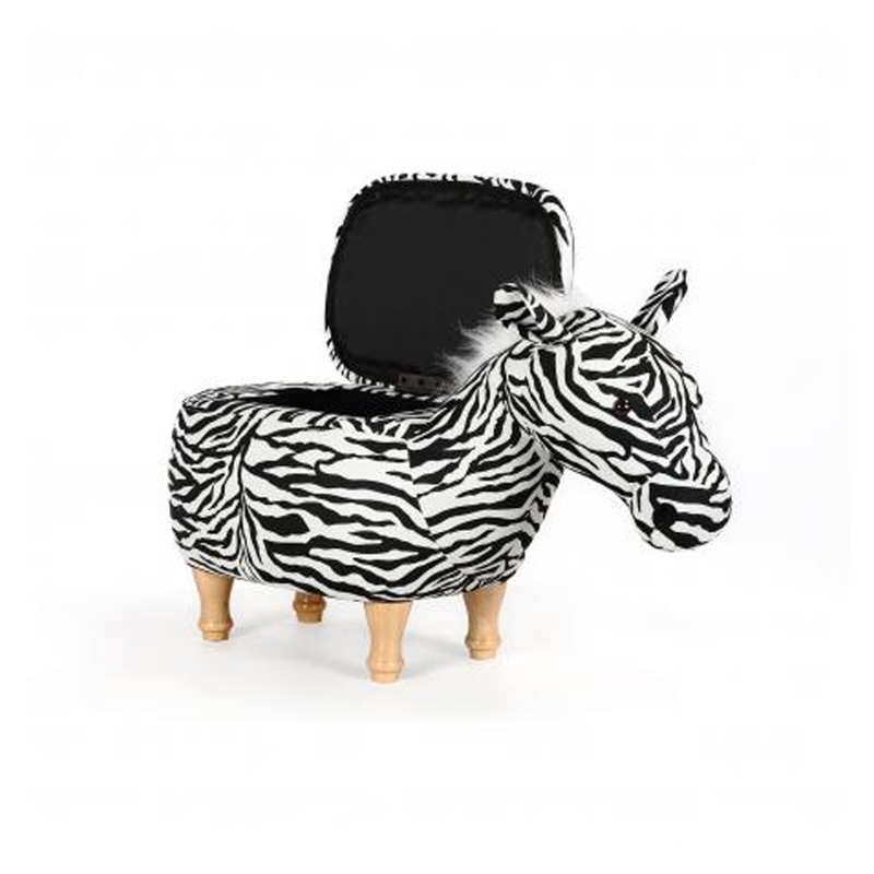 Besp-Oak Zebra Foot Stool-1