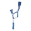 Hy Equestrian Zeddy Fleece Headcollar and Leadrope - Cobalt Blue/Petrol Blue