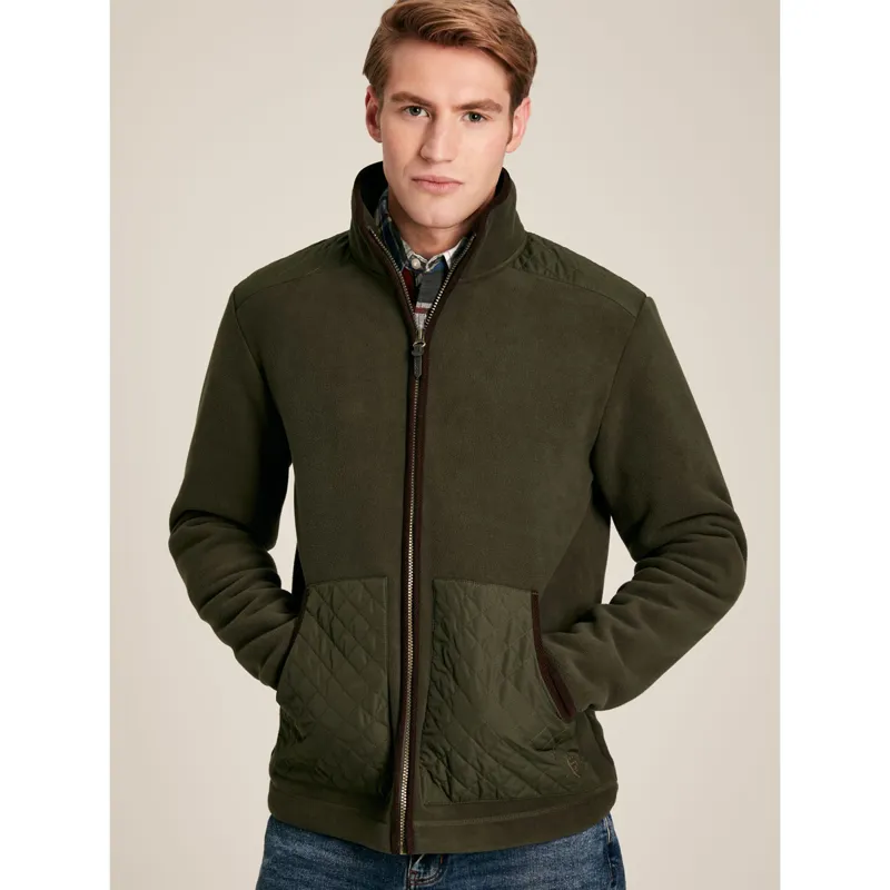 Joules Greenfield Men's Zip Through Fleece - Heritage Green-1