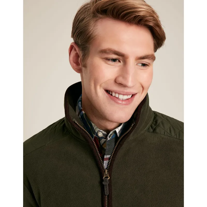 Joules Greenfield Men's Zip Through Fleece - Heritage Green-7