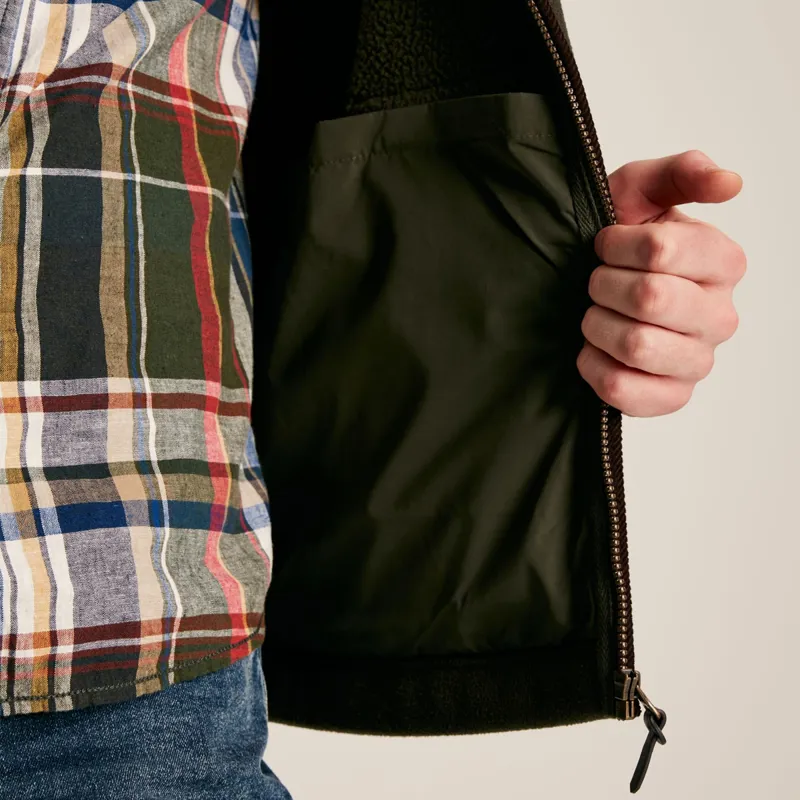 Joules Greenfield Men's Zip Through Fleece - Heritage Green-4